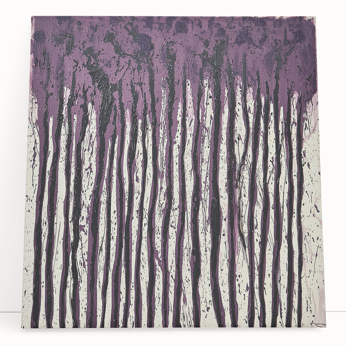 Purple Drip Abstract – Modern Canvas & Framed Wall Art