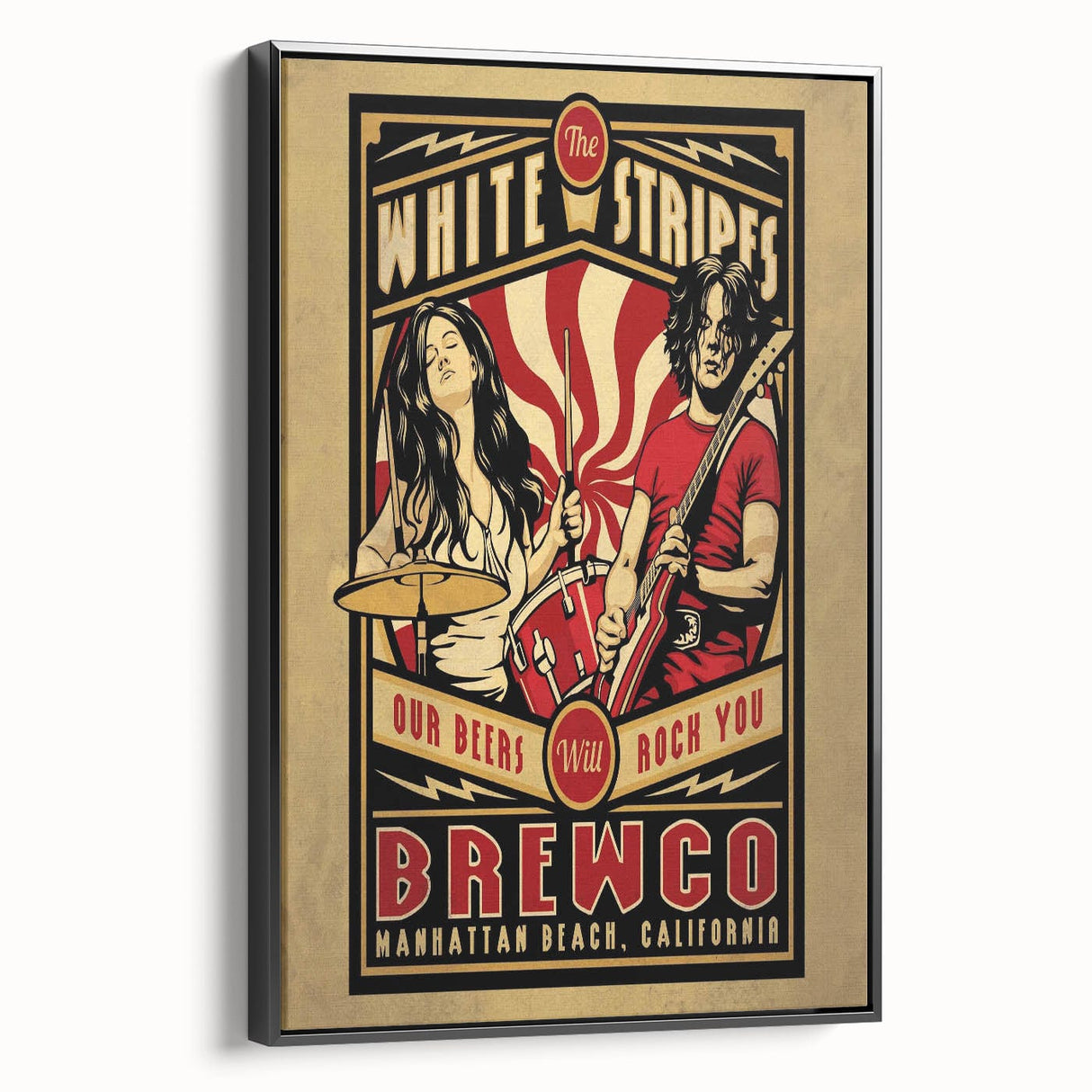The White Stripes Brewco Concert Poster - Manhattan Beach