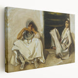 Classic Romantic Paintings: Two Arab Women - Historical Romanticism Canvas