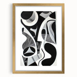 Geometric frame in elegant gold with a matte finish, showcasing an abstract design, ideal for modern home decor or artistic displays. Perfect for highlighting artwork or photos.