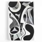 Abstract geometric canvas art featuring vibrant colors and dynamic shapes, ideal for modern home decor. Displaying a bold design that enhances contemporary interiors.