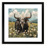Framed animal-themed artwork with a black mat, showcasing detailed illustrations of various wildlife in a stylish setting, perfect for home decor enthusiasts.