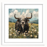 Framed wall art featuring a playful animal design with a white mat, showcasing vibrant colors and intricate details, perfect for children's room decor.