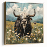 Framed canvas artwork showcasing a vibrant and detailed animal design in silver and gold tones, set against a textured background, ideal for modern home decor.