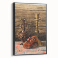 Intricate Art Deco Wall Art - Still Life with Vase, Mask, and Candlestick