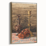 Intricate Art Deco Wall Art - Still Life with Vase, Mask, and Candlestick