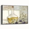 Black and white vintage poster art of fruits on a framed canvas, suitable for bedroom wall decor.