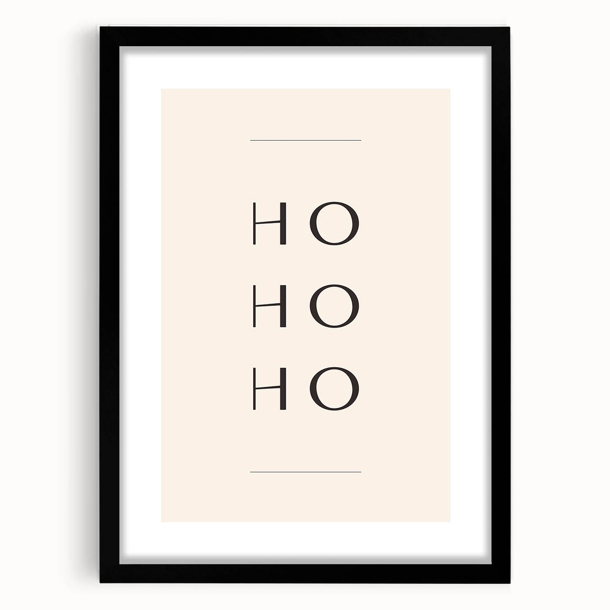 Minimalist Ho Ho Ho Christmas Wall Decor - Holiday Wall Art