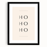 Minimalist Ho Ho Ho Christmas Wall Decor - Holiday Wall Art