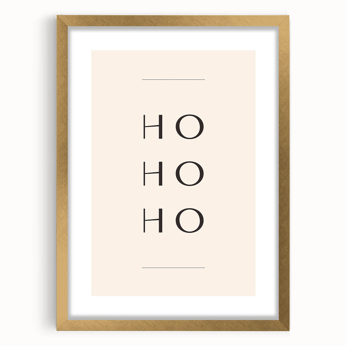 Minimalist Ho Ho Ho Christmas Wall Decor - Holiday Wall Art