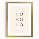 Minimalist Ho Ho Ho Christmas Wall Decor - Holiday Wall Art