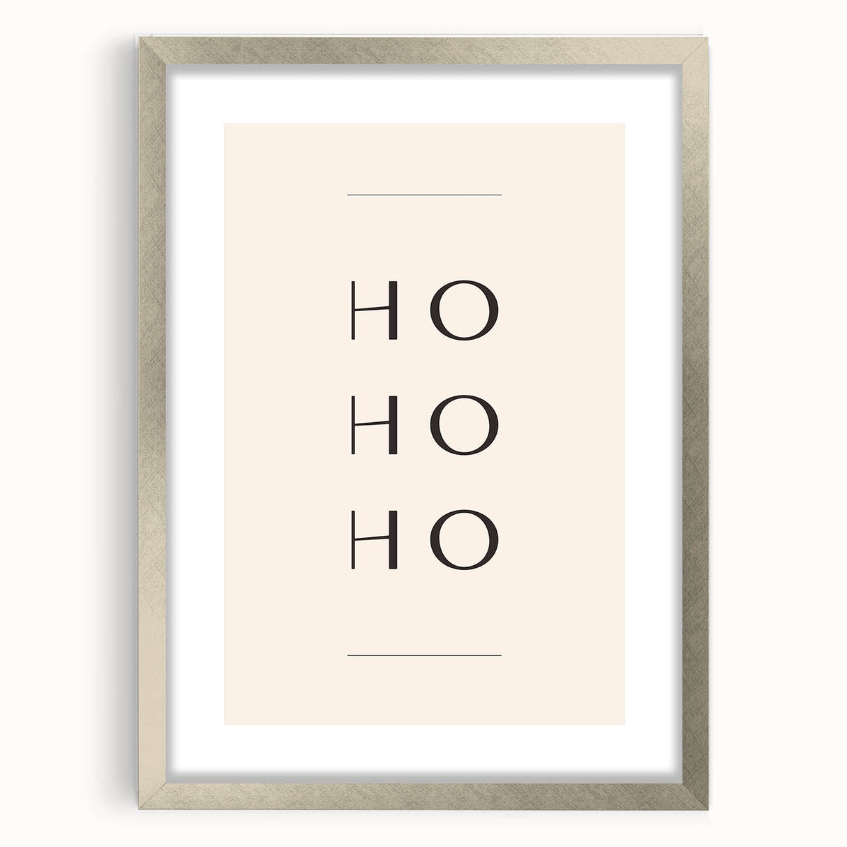 Minimalist Ho Ho Ho Christmas Wall Decor - Holiday Wall Art
