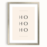 Minimalist Ho Ho Ho Christmas Wall Decor - Holiday Wall Art