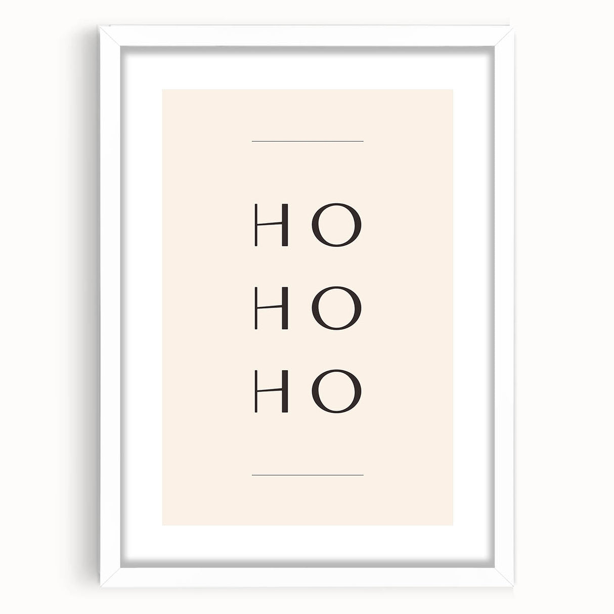 Minimalist Ho Ho Ho Christmas Wall Decor - Holiday Wall Art