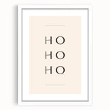 Minimalist Ho Ho Ho Christmas Wall Decor - Holiday Wall Art