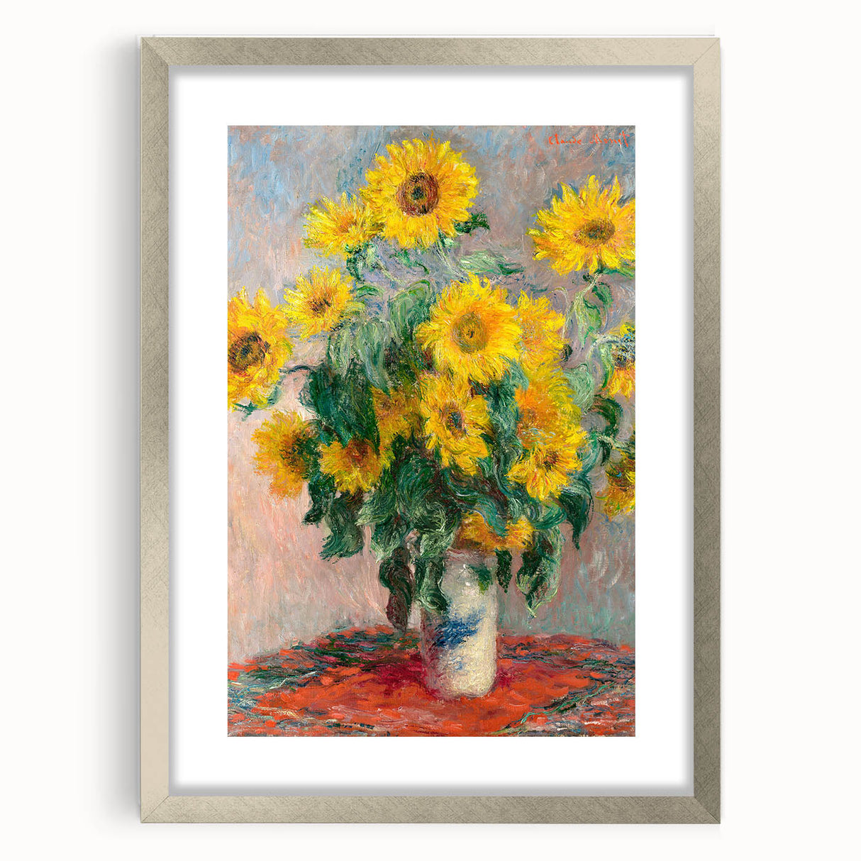 Claude Monet's Bouquet of Sunflowers - Vibrant Impressionist Floral Art