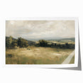 Vibrant rolled print showcasing a serene landscape with lush greenery and a tranquil river, packaged securely in a protective cardboard tube for easy display.