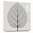 Close-up of green leaves on acrylic glass, ideal for bedroom or dining room wall art.
