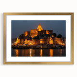 Extra large abstract art print featuring a textured representation of an Indian landscape in gold and earth tones.