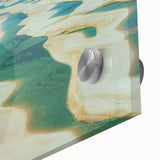 Large abstract wall art depicting a Brazilian landscape in mid-century modernist style, ideal for dining room art.