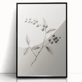 Large abstract wall art depicting winter, with swirling blue and white patterns on a framed acrylic.