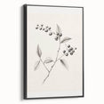 Black and white landscape art painting on framed canvas, depicting a winter scene, ideal for bedroom wall art.