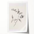 Extra large rolled print featuring a winter-themed floral design in cool blue and white tones.