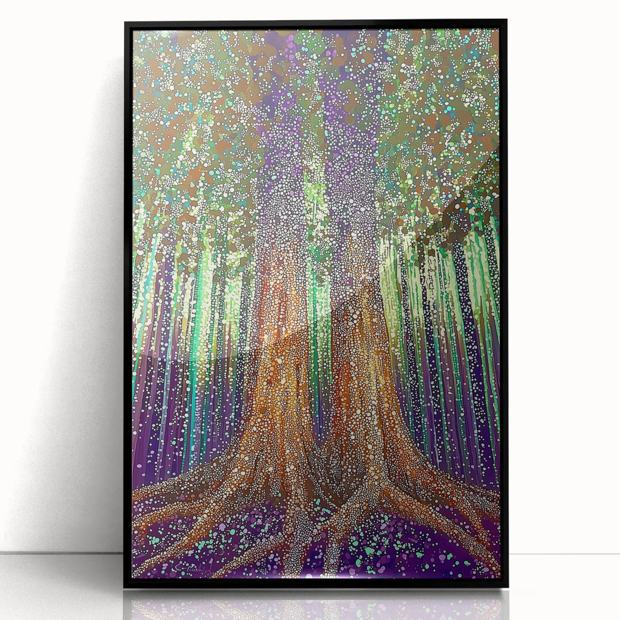 Mystical Forest – Abstract Tree Canvas & Framed Wall Art