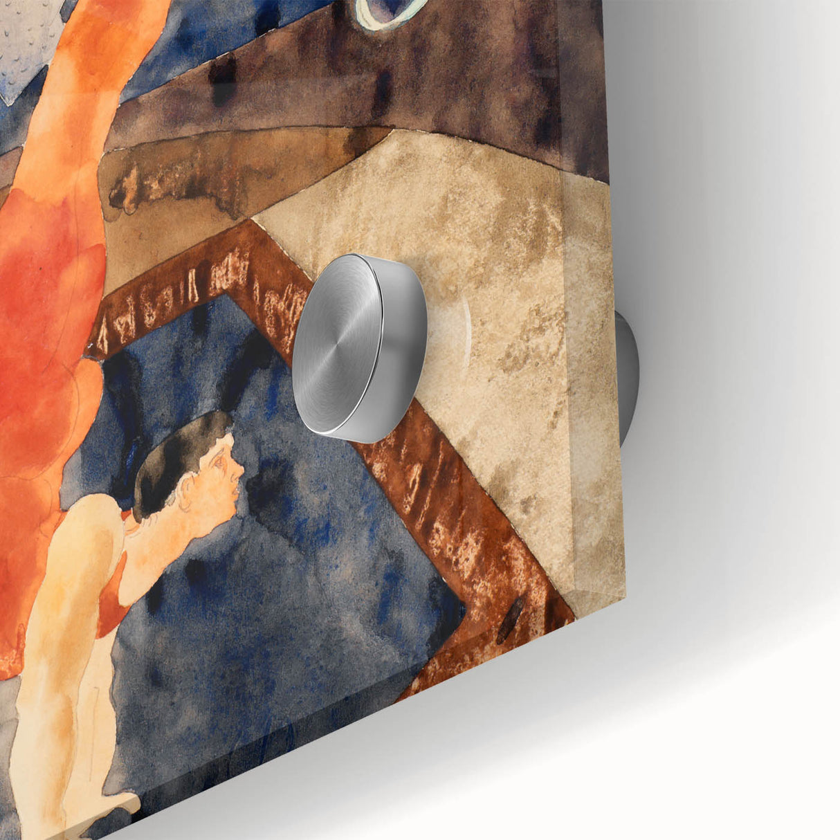 Two Acrobats in Red Tights - Abstract Modern Art for Wall Decor