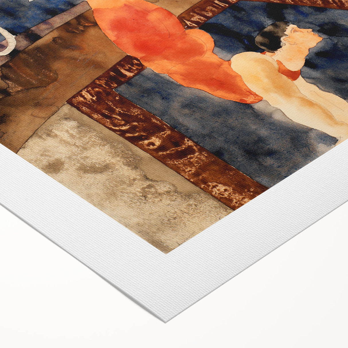 Two Acrobats in Red Tights - Abstract Modern Art for Wall Decor