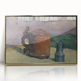 Impressionist Landscape - River and Mountains Wall Art Print