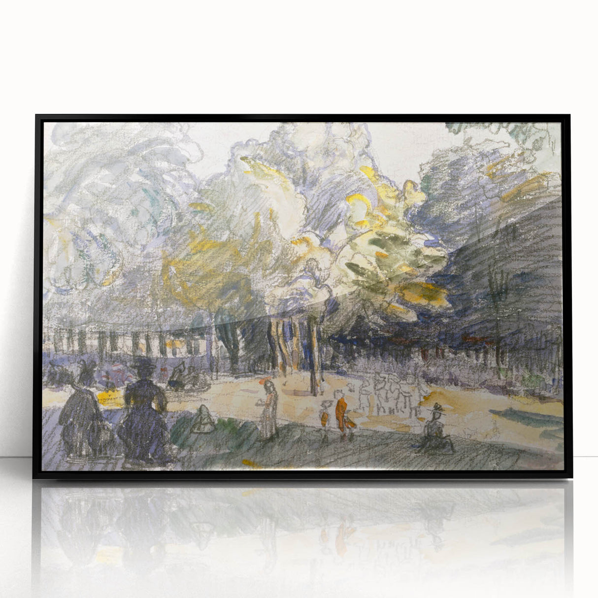 Impressionist Seaside Landscape - Beach and Ocean Wall Art Print