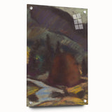 Modern Wall Art - Abstract Mountain Landscape with Earthy Tones