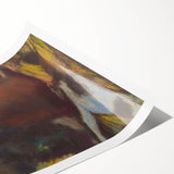 Modern Wall Art - Abstract Mountain Landscape with Earthy Tones