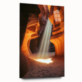 Acrylic landscape artwork showcasing a vibrant cave scene, presented in a sleek glass format, ideal for modern home decor, enhancing living spaces with vivid colors.