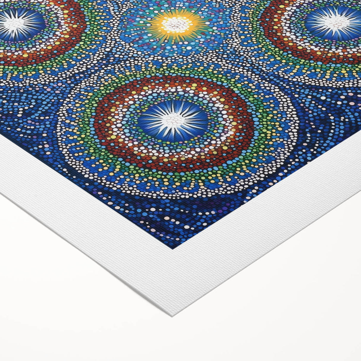 Vibrant Mandala Dot Art – Modern Living Room Canvas Wall Art