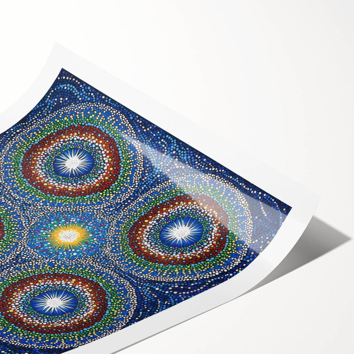 Vibrant Mandala Dot Art – Modern Living Room Canvas Wall Art