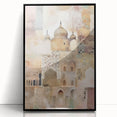 Framed abstract architecture wall art featuring geometric shapes and black acrylic finish, ideal for modern decor and stylish interiors. Perfect for enhancing living spaces with a contemporary touch.