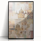 Framed abstract architecture wall art featuring geometric shapes and black acrylic finish, ideal for modern decor and stylish interiors. Perfect for enhancing living spaces with a contemporary touch.
