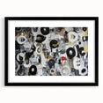 Abstract geometric black frame showcasing a modern design with a matte finish, ideal for contemporary home decor and art display. Perfect for enhancing minimalist interiors.