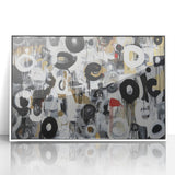 Framed acrylic artwork featuring an abstract geometric design in white, perfect for modern decor. The piece showcases sharp angles and a sleek finish, ideal for enhancing contemporary interiors.