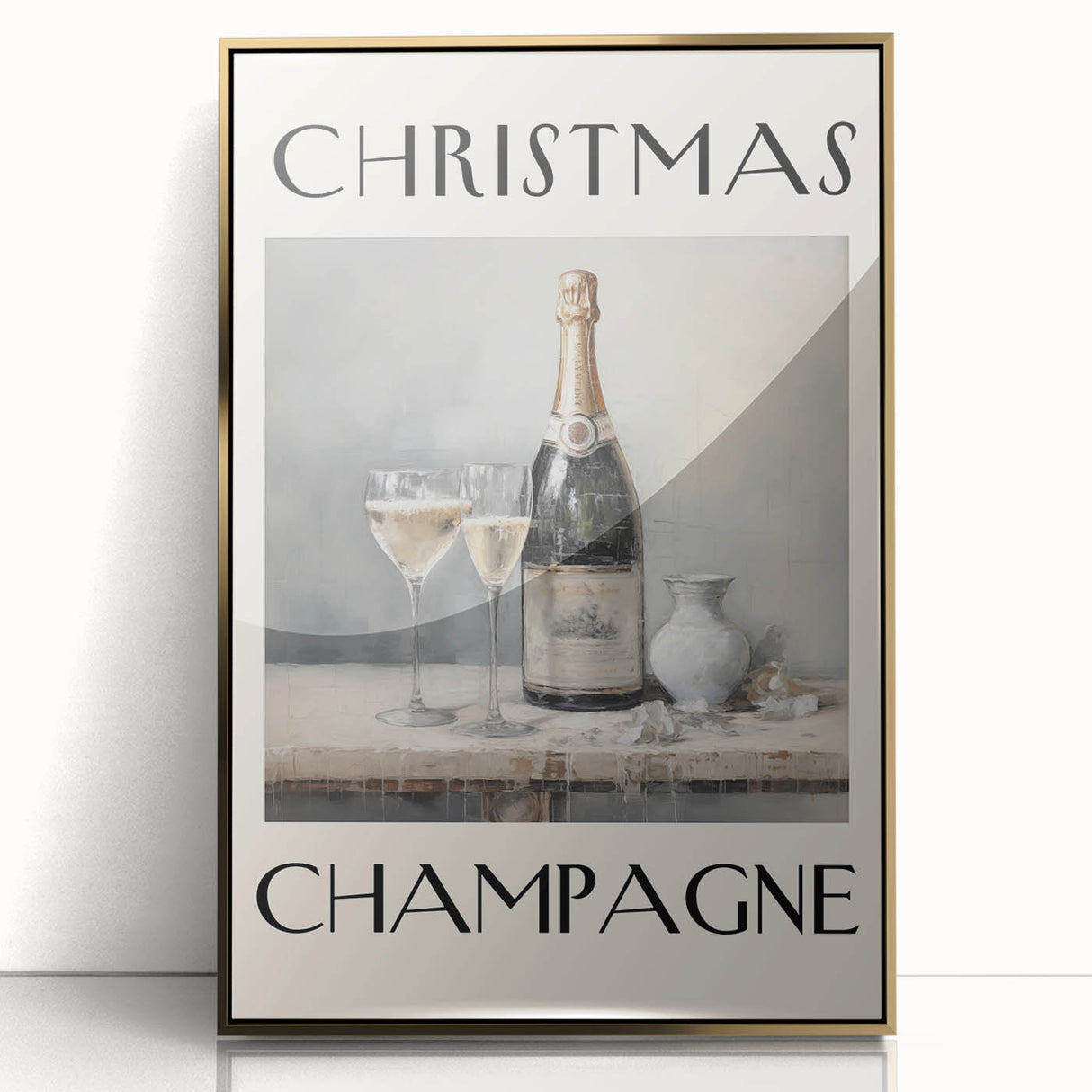 Minimalist Ho Ho Ho Christmas Wall Decor - Holiday Wall Art