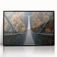 Framed acrylic artwork of a scenic landscape bridge view, featuring vibrant colors and intricate details, ideal for home or office decor. Perfect for nature lovers.