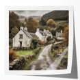 Landscape wall art featuring a serene countryside scene with rolling hills, vibrant greenery, and a clear blue sky, ideal for home decor to evoke tranquility.