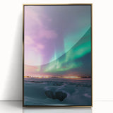 Framed acrylic artwork showcasing a serene countryside landscape with gold accents, perfect for enhancing home decor with nature-inspired elegance.