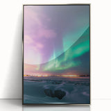 Framed acrylic artwork showcasing a serene countryside landscape with vibrant colors, set in a sleek silver frame, ideal for home decor and enhancing interior spaces.