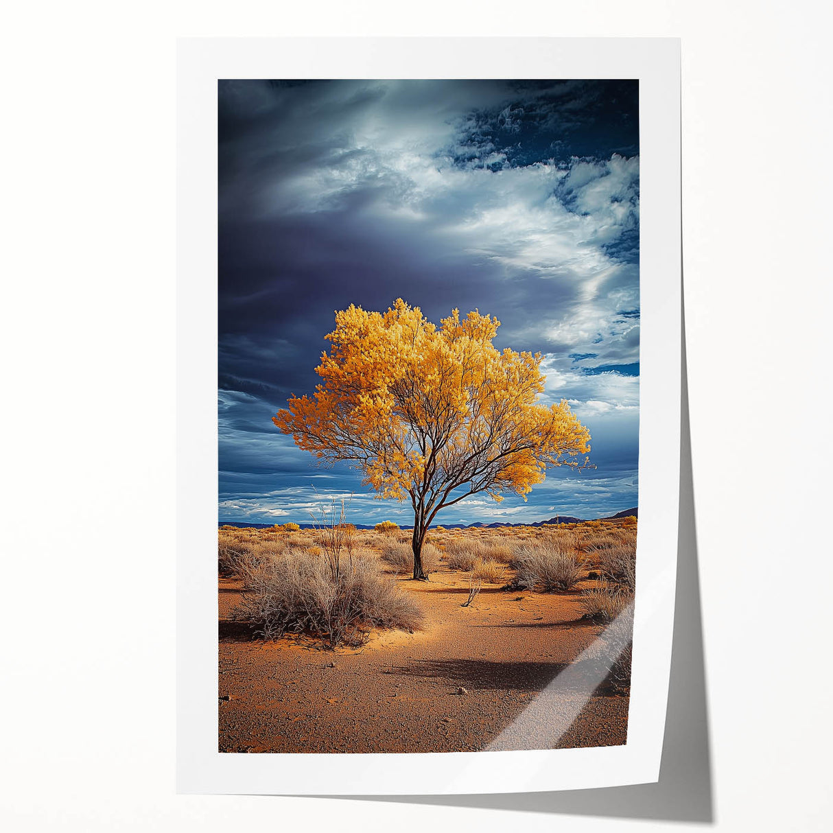 Vibrant rolled canvas print showcasing a serene landscape of fields under a bright blue sky, expertly packaged in a durable cardboard tube for safe transport. Ideal for home décor enthusiasts seeking nature-inspired art.