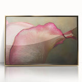 Framed acrylic print of close-up floral design in gold, ideal for modern nursery wall art.