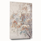 Large abstract wall art on acrylic glass showing swirling gray and white patterns, ideal for bedroom or dining room decor.