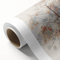 Art deco poster featuring a winter scene on rolled canvas, with cool blue and white tones, ideal for nursery wall art.
